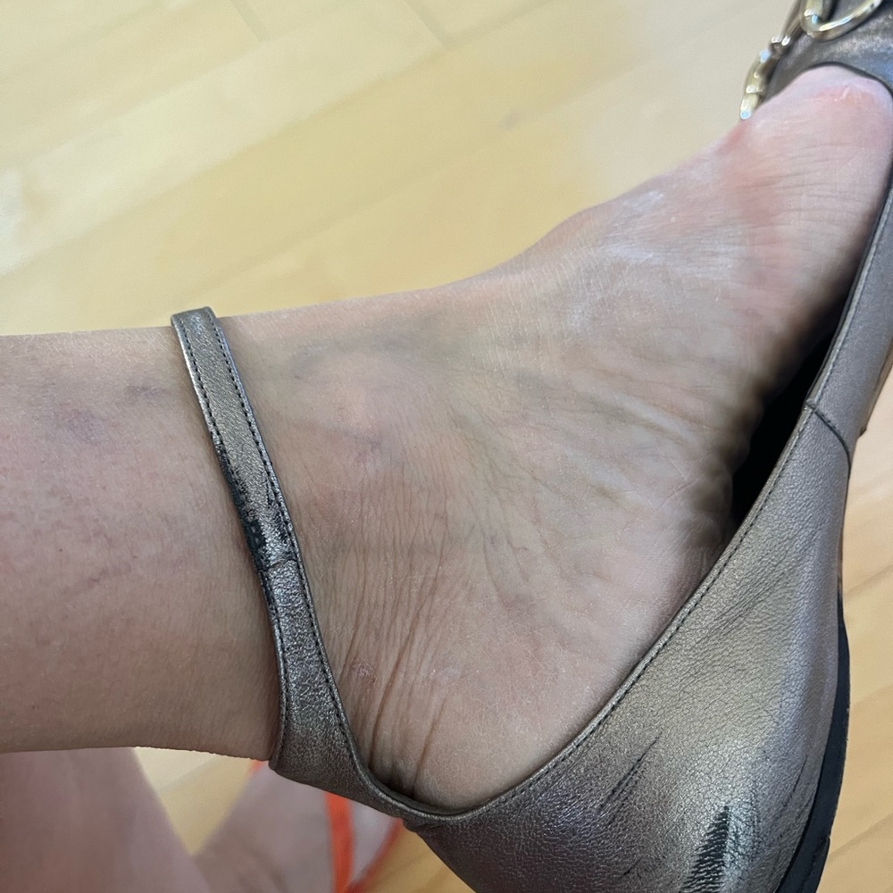 Vintage Gucci Metallic Ballet Flats - Picture 9 of 10